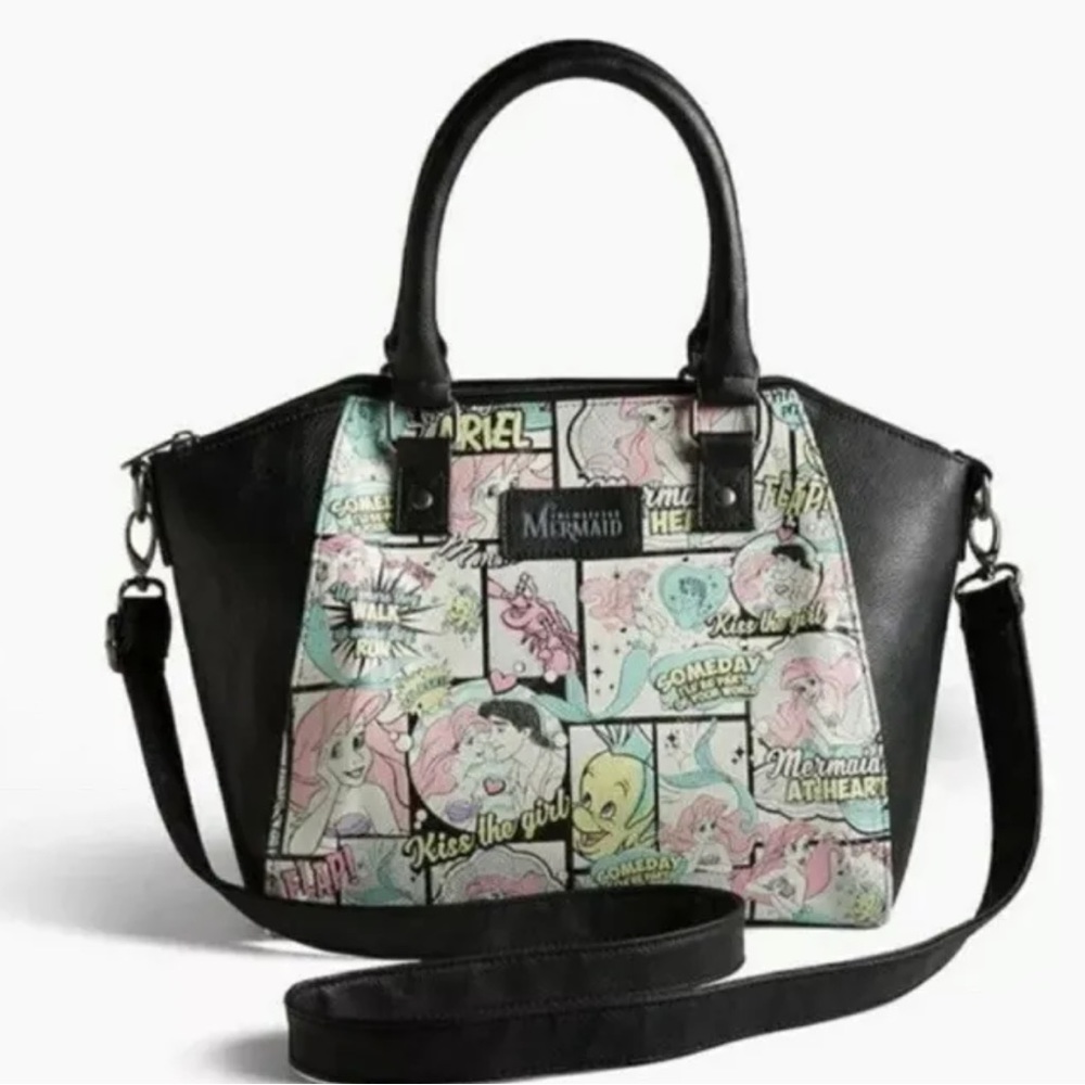 Loungefly Disney The Little Mermaid Ariel Crossbody Satchel Bag Comic Purse